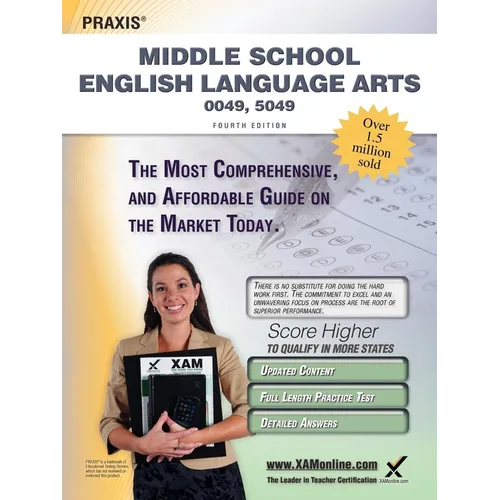 Praxis Middle School English Language Arts 0049, 5049 Teacher Certification Study Guide Test Prep - Paperback