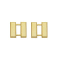 Police Captain Sta-Brite Gold Rank Pin Small 3/4" Pair