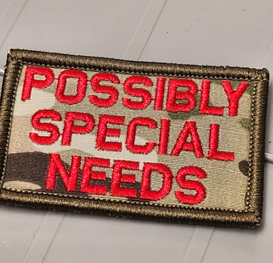 ASOS - Possibly Special Needs - 2x3 Patch - Multicam w/Red