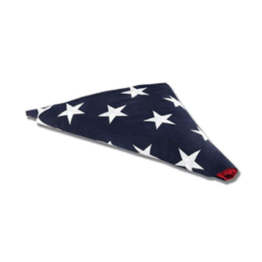 Folded Flag – Pre Folded American flag Made in The USA with Fully Embroered Stars and Sewn Stripes