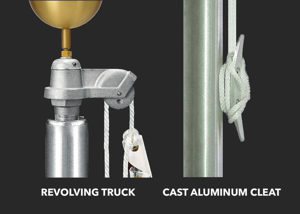 External Halyard Flagpoles