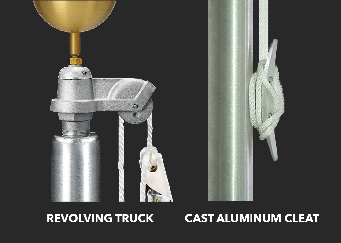 External Halyard Flagpoles