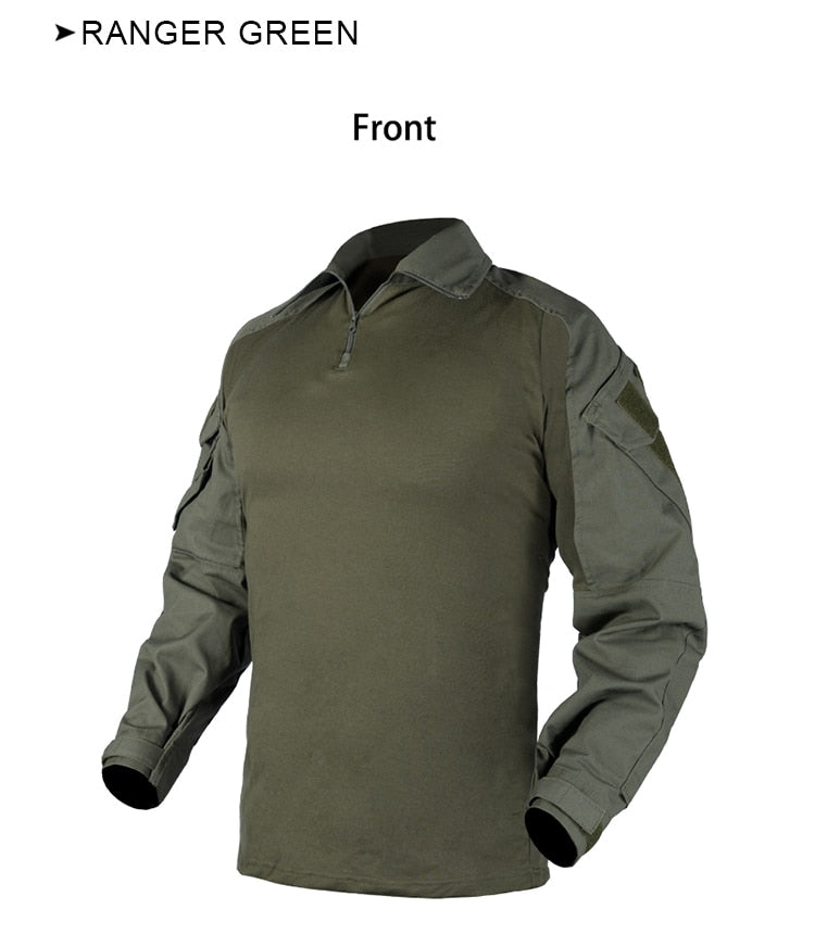 Ghillie Suit Combat G3 Tactical Shirt Hunting Airsoft Clothes Military Camouflage Multicam Black 3101