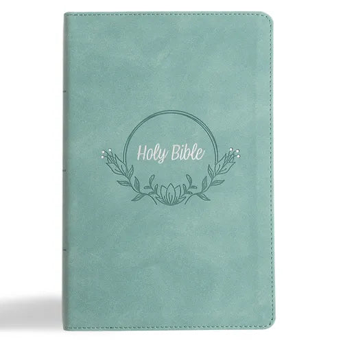 KJV Large Print Personal Size Reference Bible, Earthen Teal Suedesoft Leathertouch, Indexed - Imitation Leather