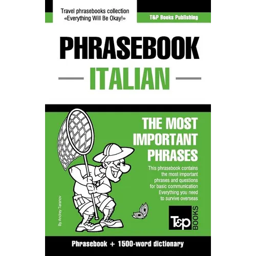 English-Italian phrasebook and 1500-word dictionary - Paperback