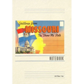 Vintage Lined Notebook Postcard Folder, Greetings from Missouri