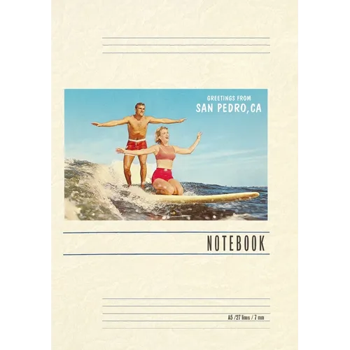 Vintage Lined Notebook Greetings from San Pedro - Paperback