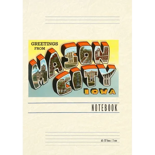 Vintage Lined Notebook Greetings from Mason City