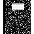 Marbled Composition Notebook: Black Marble Wide Ruled Paper Subject Book - Paperback