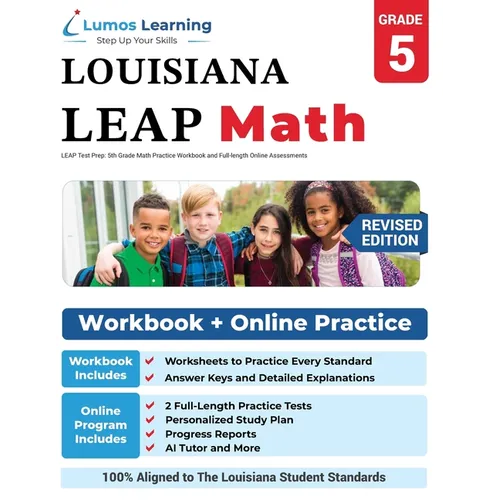LEAP Test Prep: 5th Grade Math Practice Workbook and Full-length Online Assessments: LEAP Study Guide - Paperback