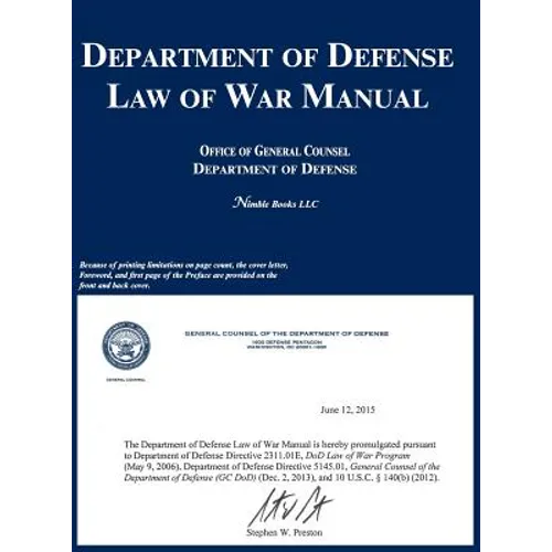 Department of Defense Law of War Manual