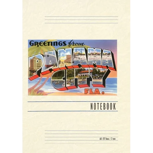 Vintage Lined Notebook Greetings from Panama City, Florida