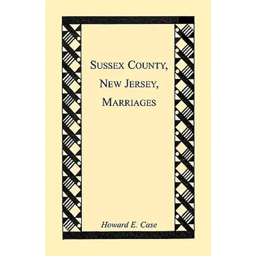 Sussex County, New Jersey, Marriages