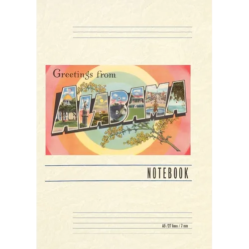 Vintage Lined Notebook Greetings from Alabama - Paperback