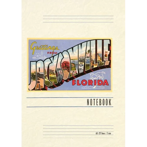 Vintage Lined Notebook Greetings from Jacksonville, Florida - Paperback