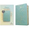 NLT Student Bible, Thinline Reference, Filament Enabled (Leatherlike, Tropical Iris Teal Blue, Red Letter) - Imitation Leather