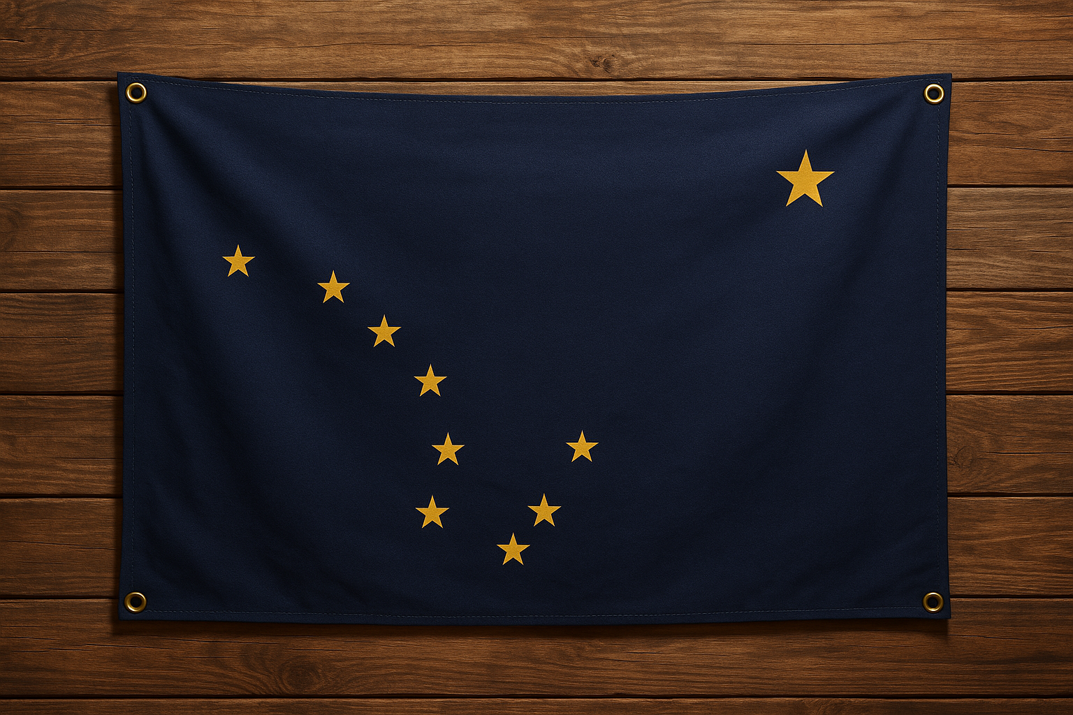 WallSafe™ Wall-Mounted Alaska Flag | Reinforced Edge Grommets | Made in USA