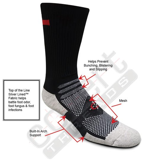 Red Line Crew Sock