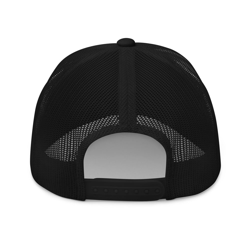 Red 3D Puff Skull Logo Trucker Hat