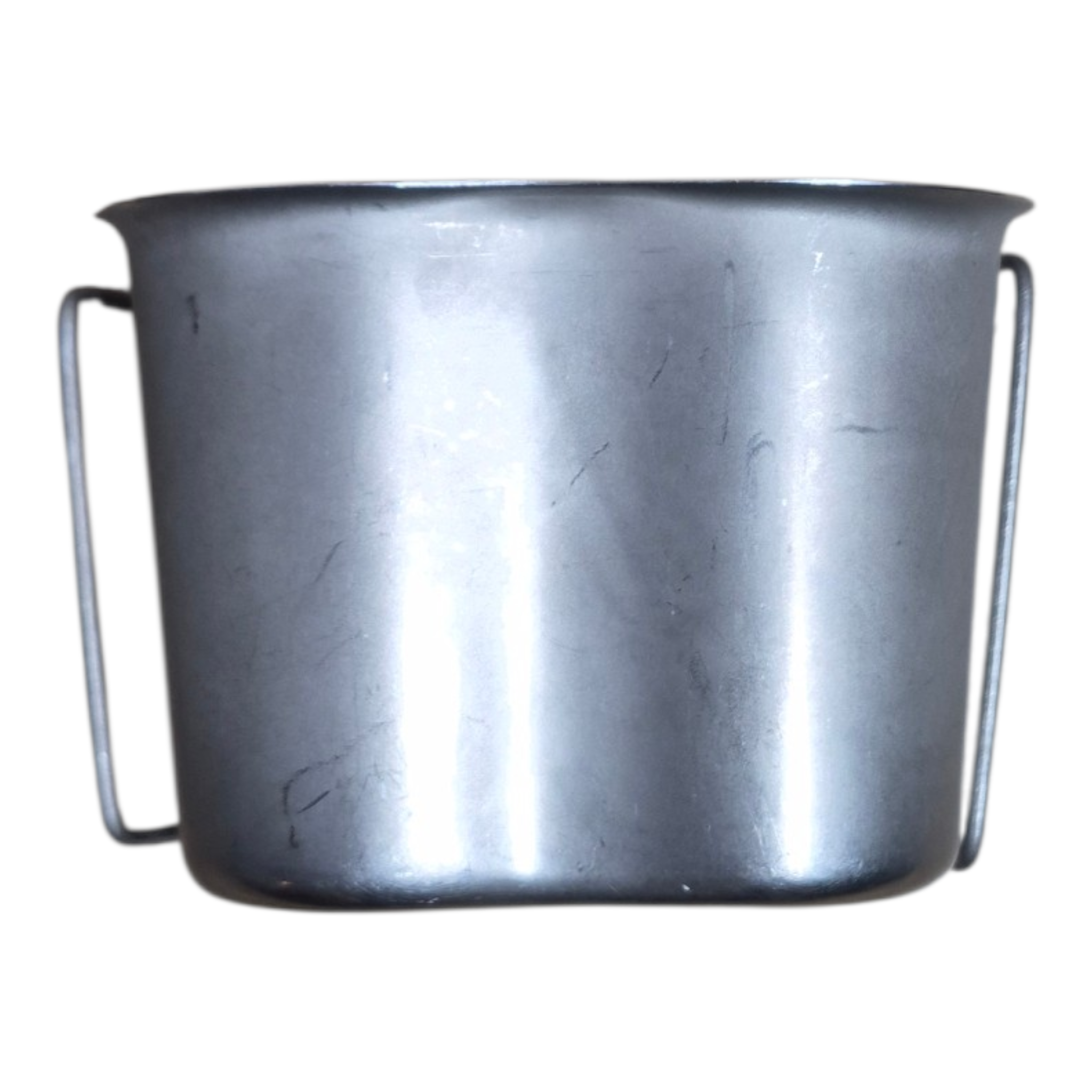 GENUINE US MILITARY  CANTEEN CUP 1QT USGI HEAVY DUTY Stainless Steel Issued condition