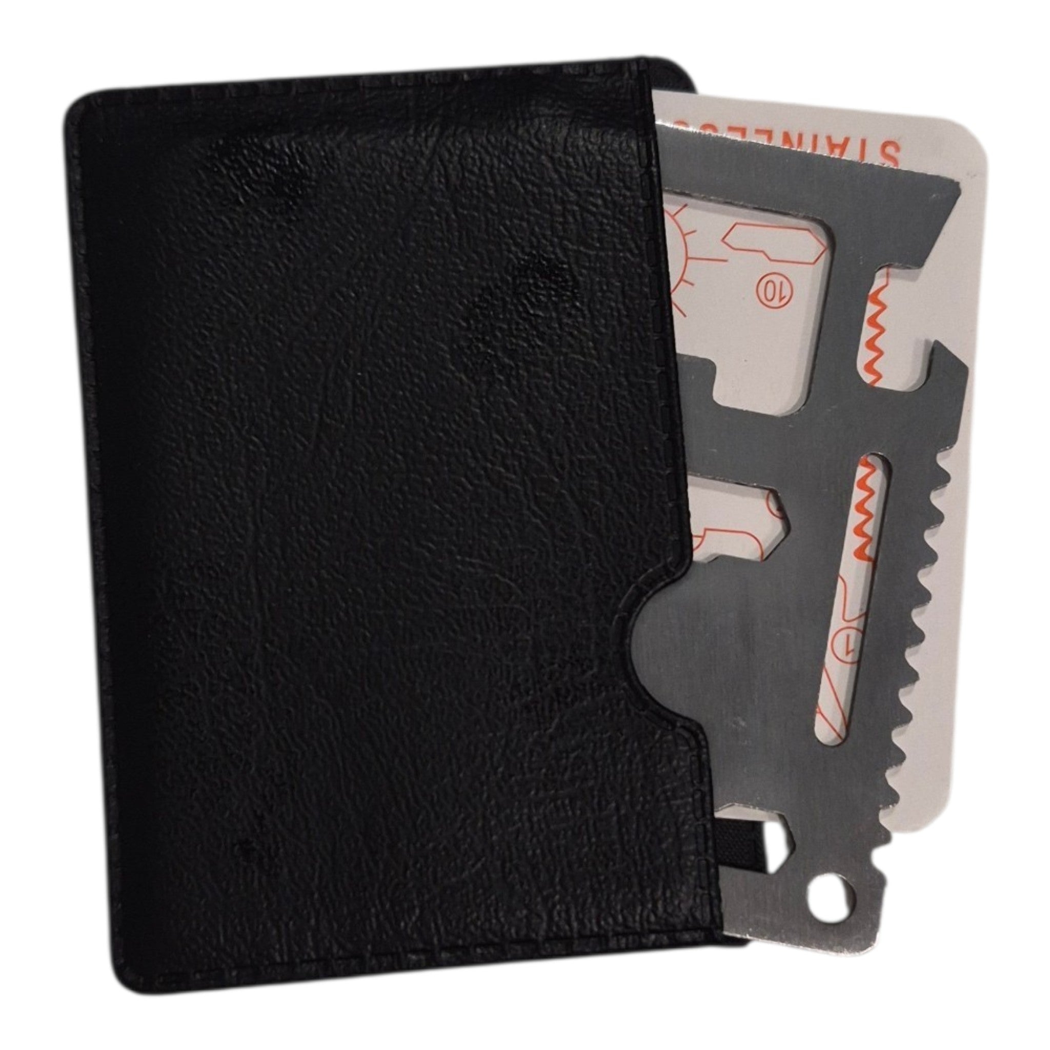 11-in-1 Survival Credit Card Multitool – Fathers Day, Stocking Stuffer Christmas Gift - Multipurpose Tactical Wallet Tool With Bottle Opener, Survival Knife