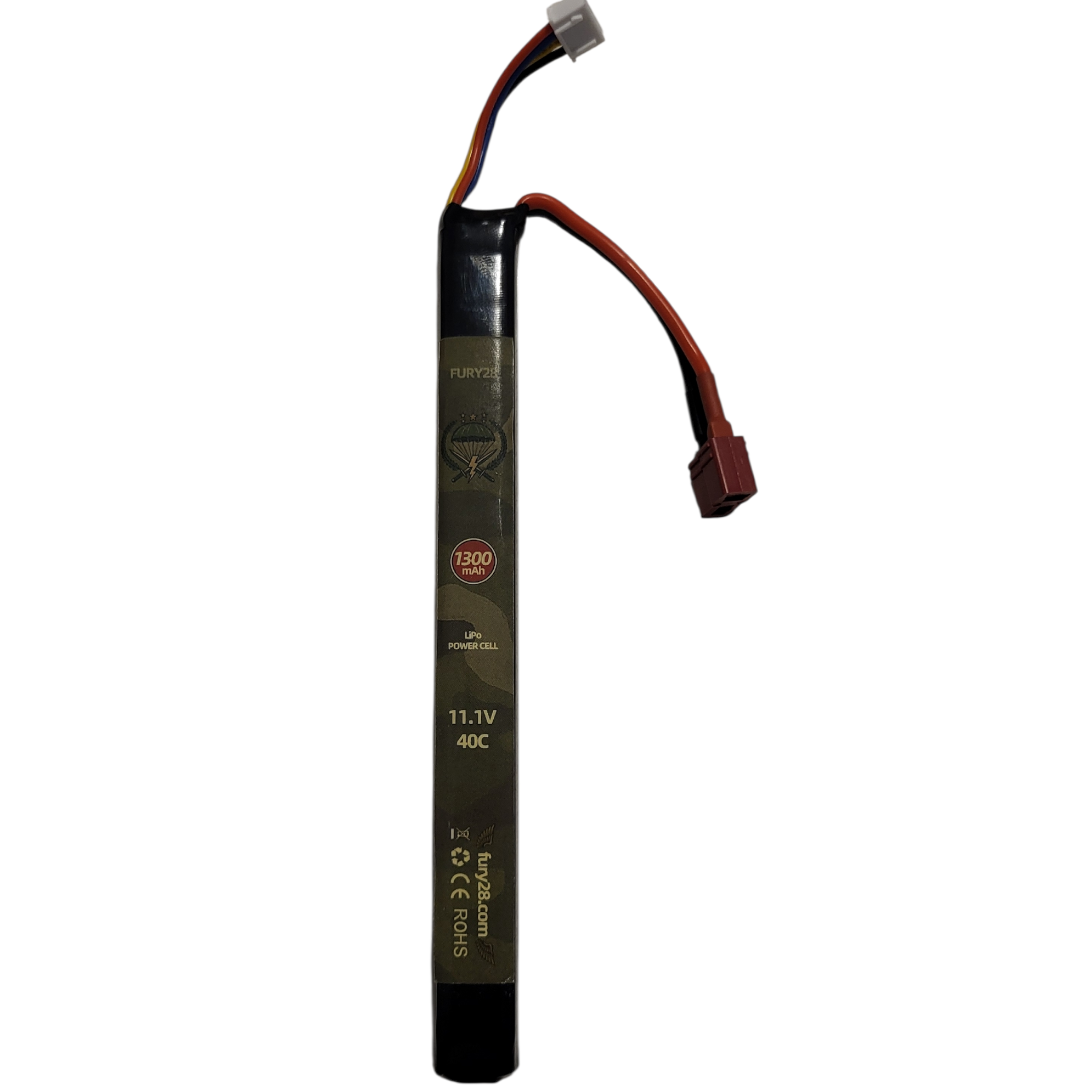 Fury28.com 11.1V 1300mAh  Airsoft LiPo Battery + B3 Charger Combo