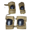 USGI Coyote Brown Knee &amp; Elbow Pad Set – Black Cap Protective Gear | Genuine Military Issue