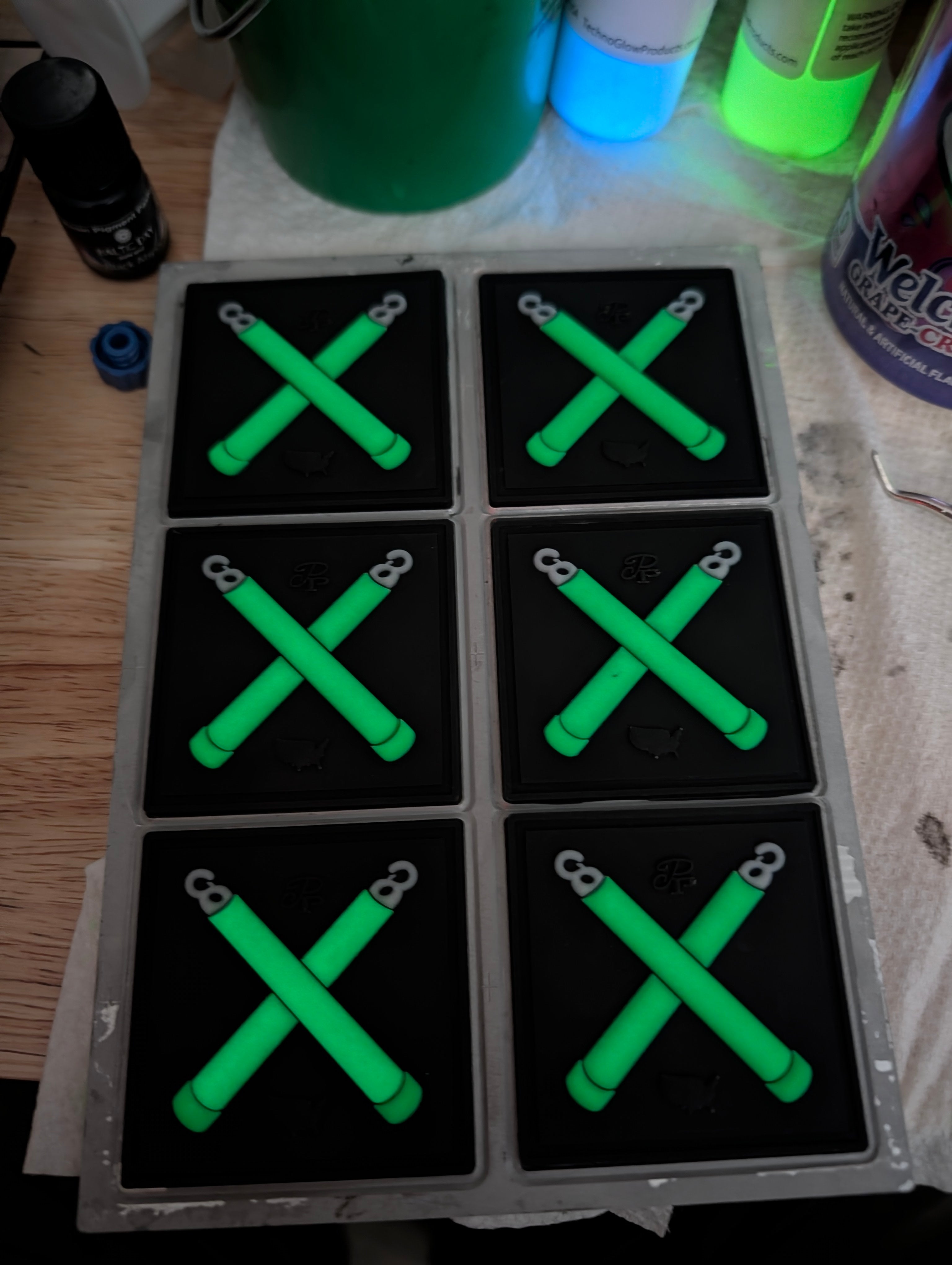 Glowsticks Morale Patch - Green - Glow in the Dark - 100% Made in the USA