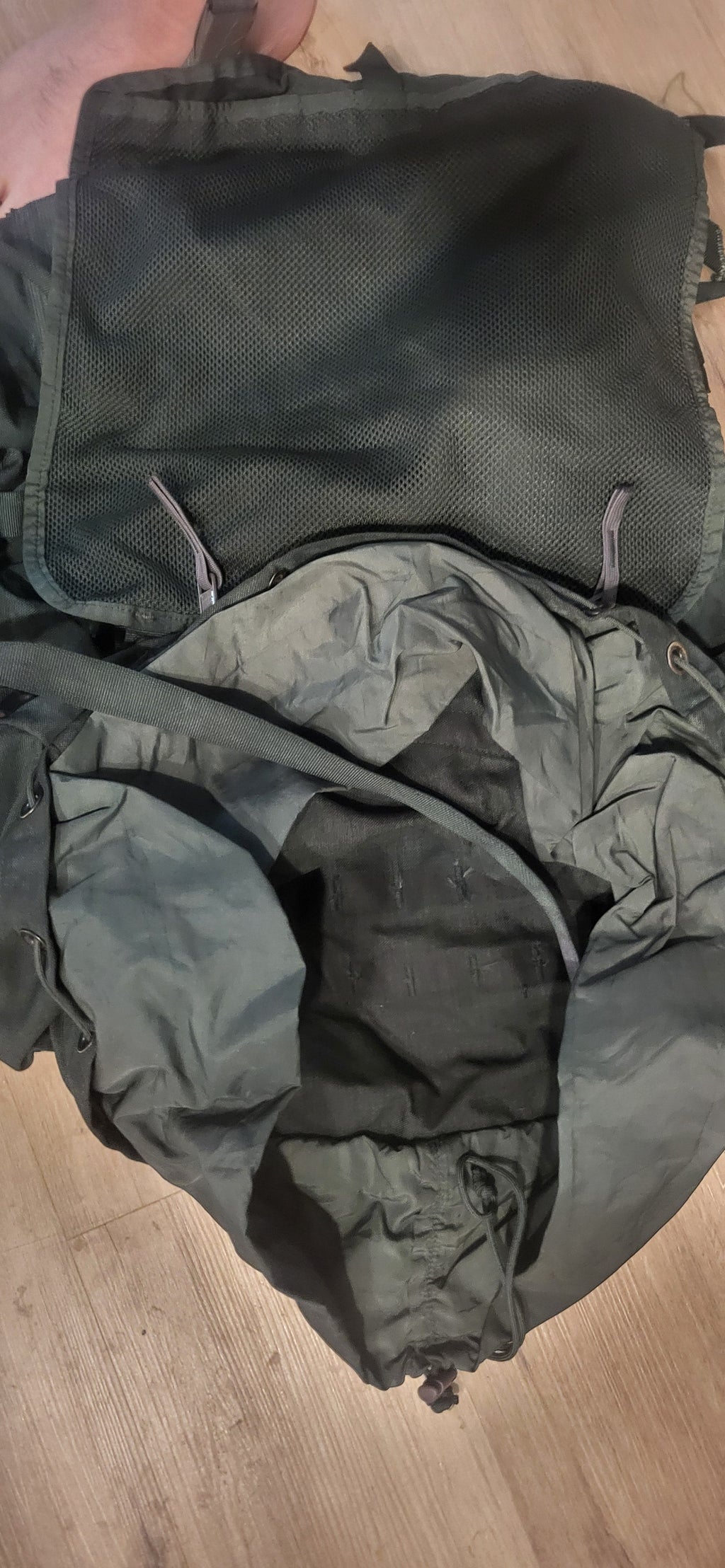 Green dyed ACU Rucksack Bag