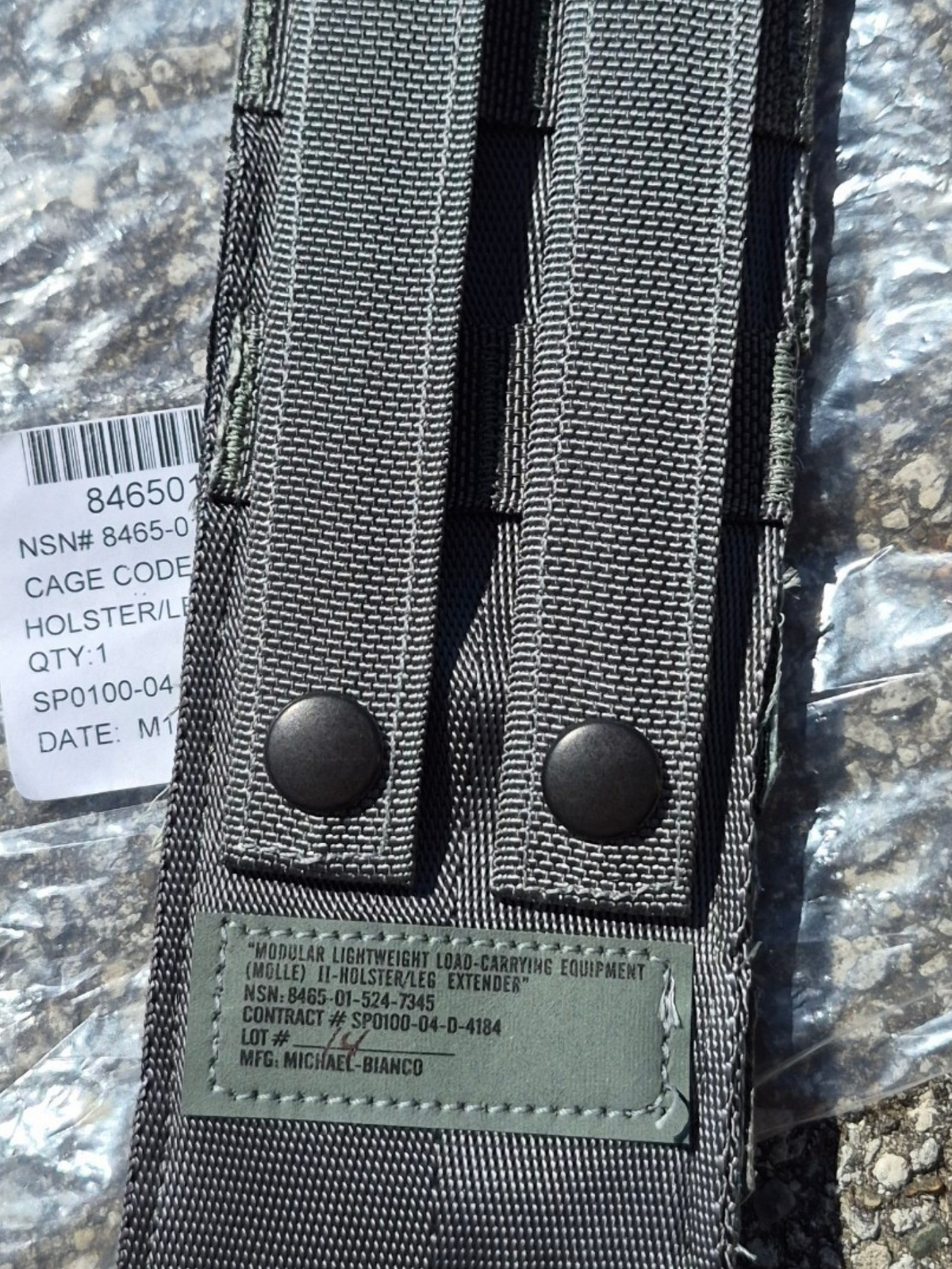 Molle leg holster extender