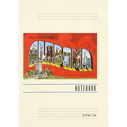 Vintage Lined Notebook Greetings from Alabama - Paperback