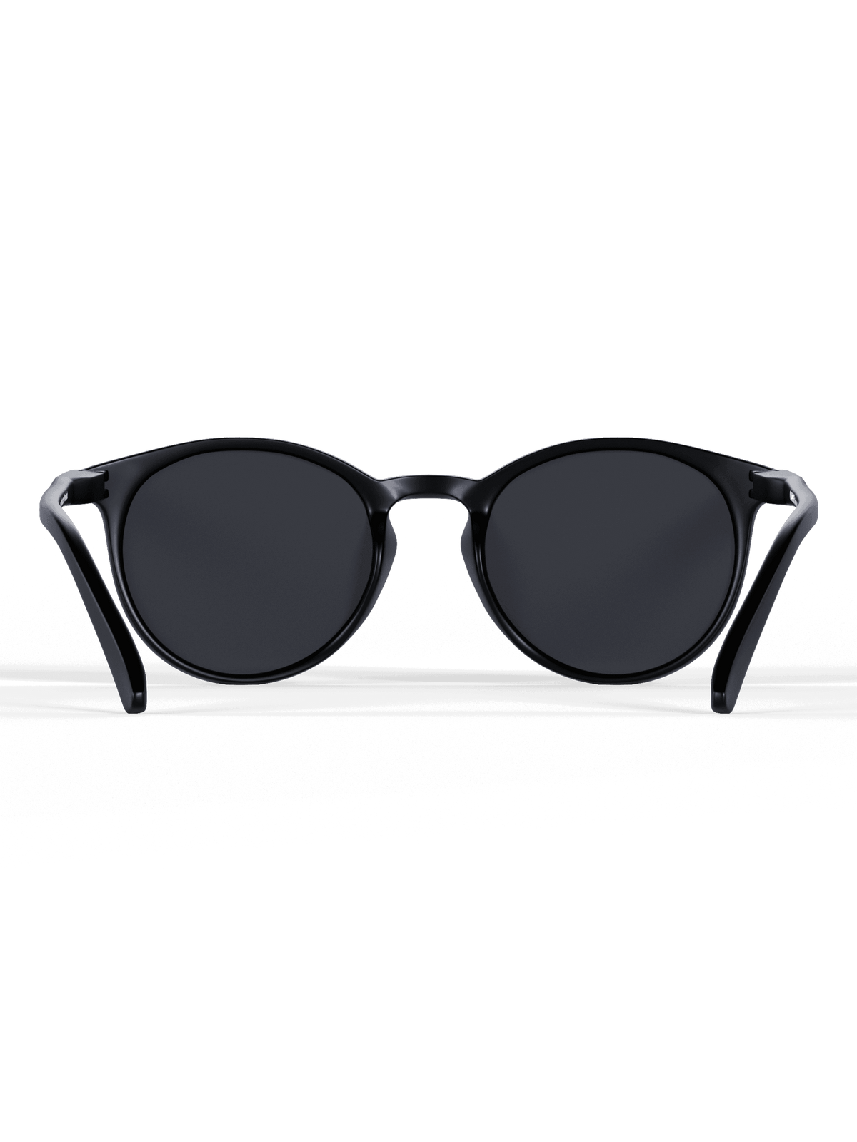 Black Round Polarized Sunglasses - Black Lens UV400 for Men & Women