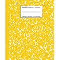 Marbled Composition Notebook: Yellow Marble Wide Ruled Paper Subject Book - Paperback