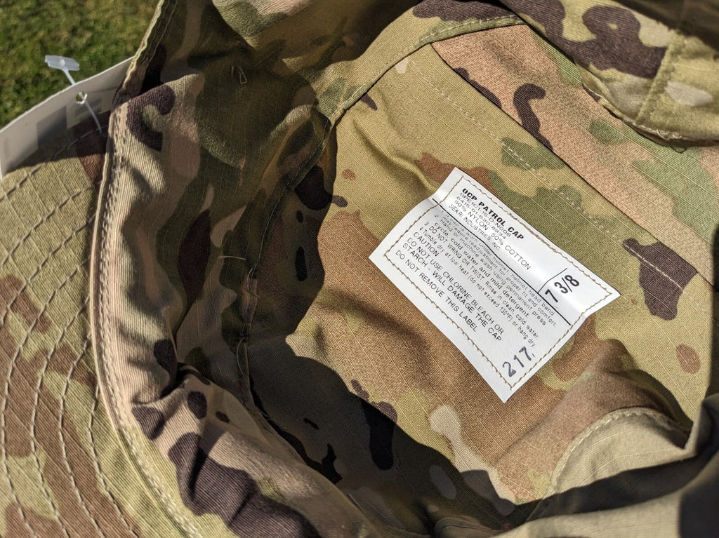 OCP  7 3/8 US Army Military Multicam Camouflage USGI Patrol Cap Hat 2 Tabs SEKRI