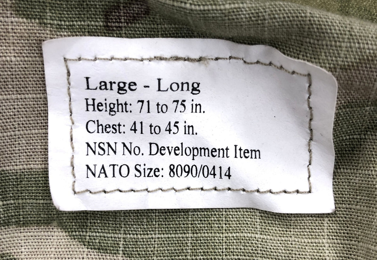 USGI IHWCU Army Hot Weather Uniform Combat Jacket Large Long Size NWT New