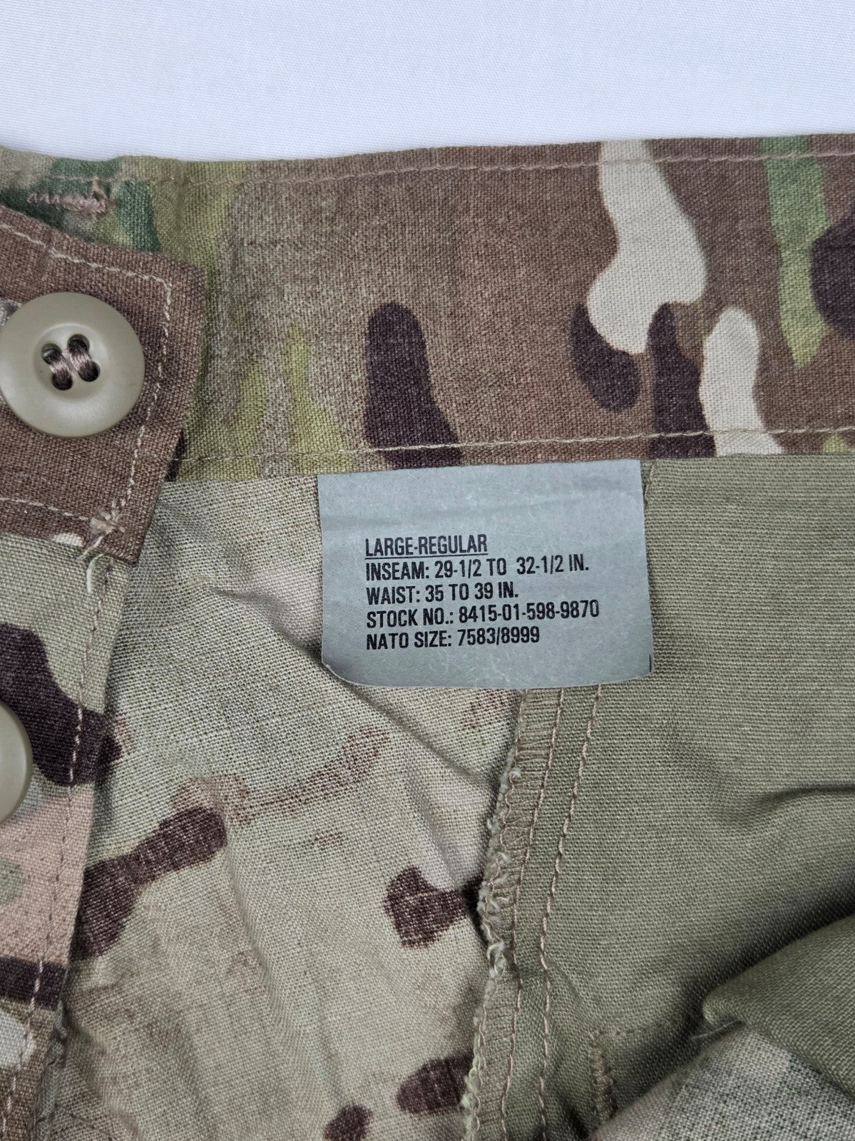 Large Regular Army FRACU OCP Combat Trousers Pants Flame Resistant New LR NWT