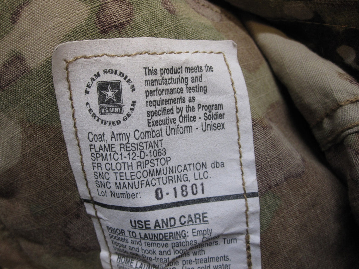NEW ARMY OCP SCORPION W2 MULTICAM TOP MEDIUM/SHORT UNIFORM COAT FLAME RESISTANT