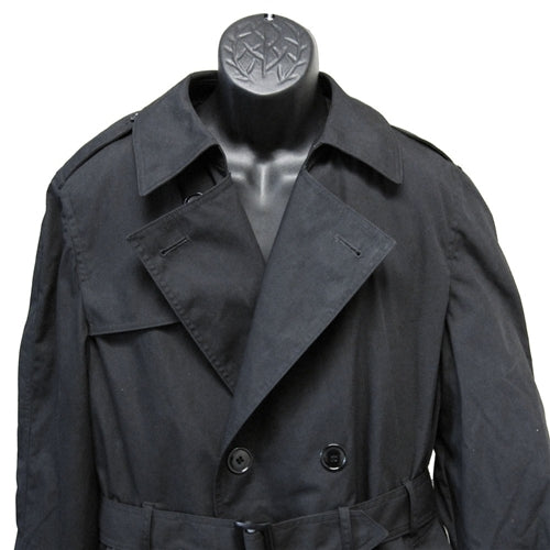 NEW Military Regulation Uniform Black Trench Overcoat All Weather ASU ALL SIZES