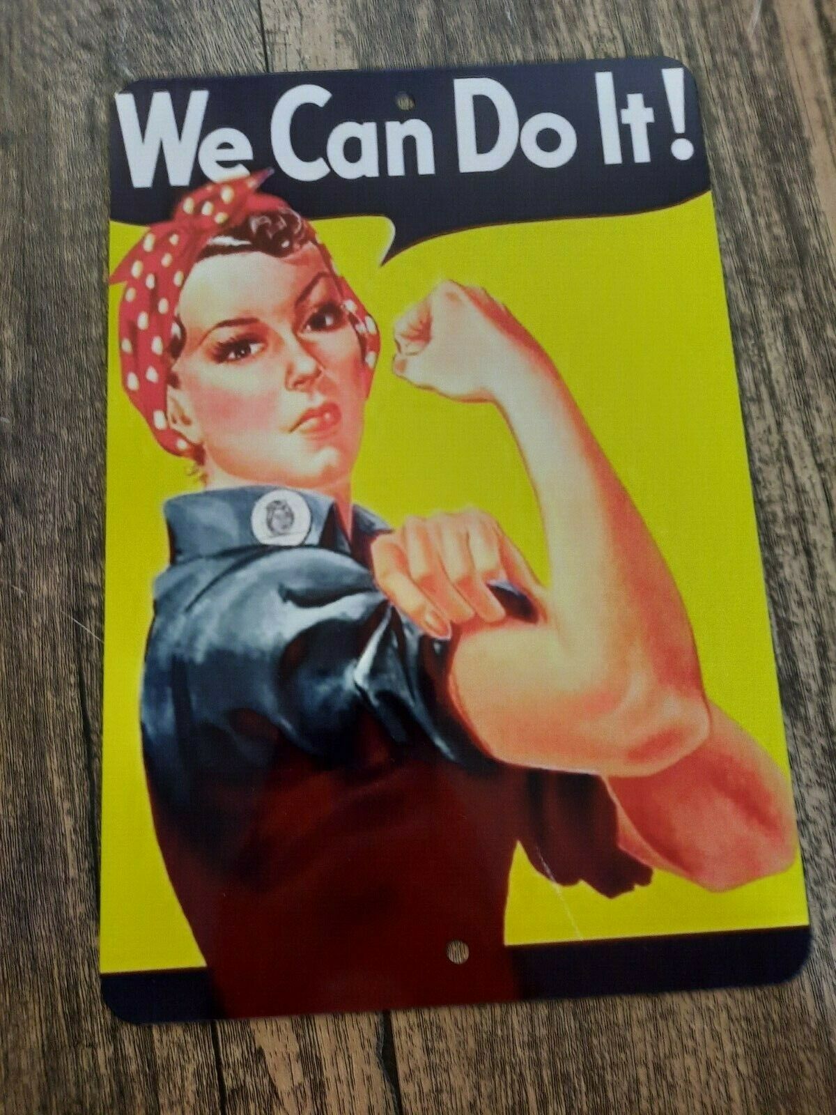 We Can Do It Vintage Style 8x12 Inch Metal Wall Sign with Armed Forces Military Theme