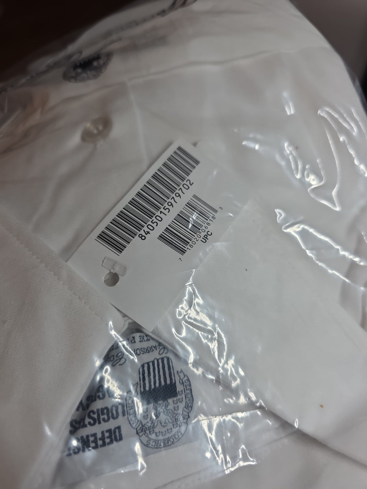 Garrison Collection Solid White Long Sleeve Army Dress Shirt Mens  17.5 C-34/35