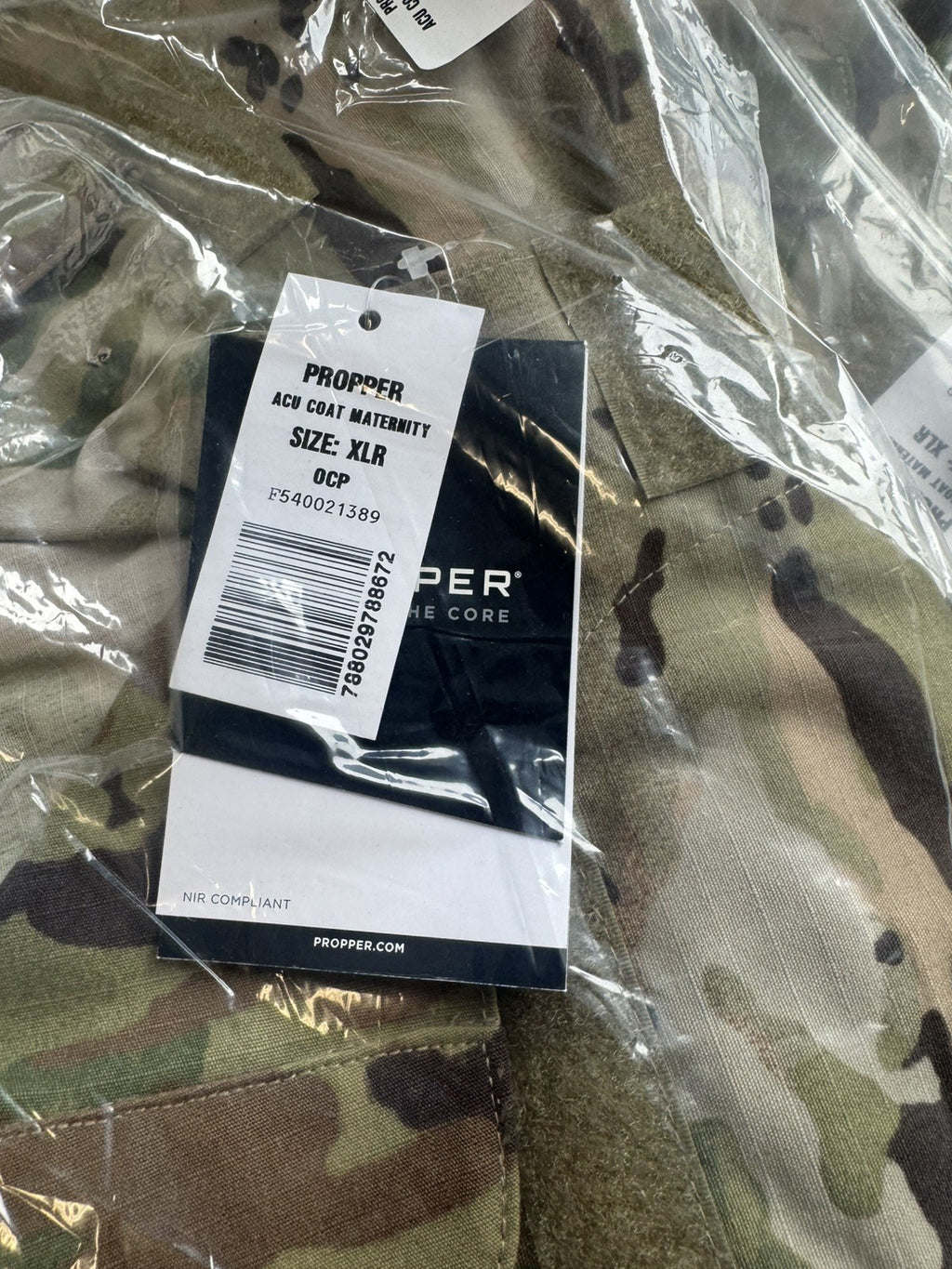 PROPPER F5400 Womens ACU Coat Maternity Sz XLR X-Large Regular OCP Multicam New