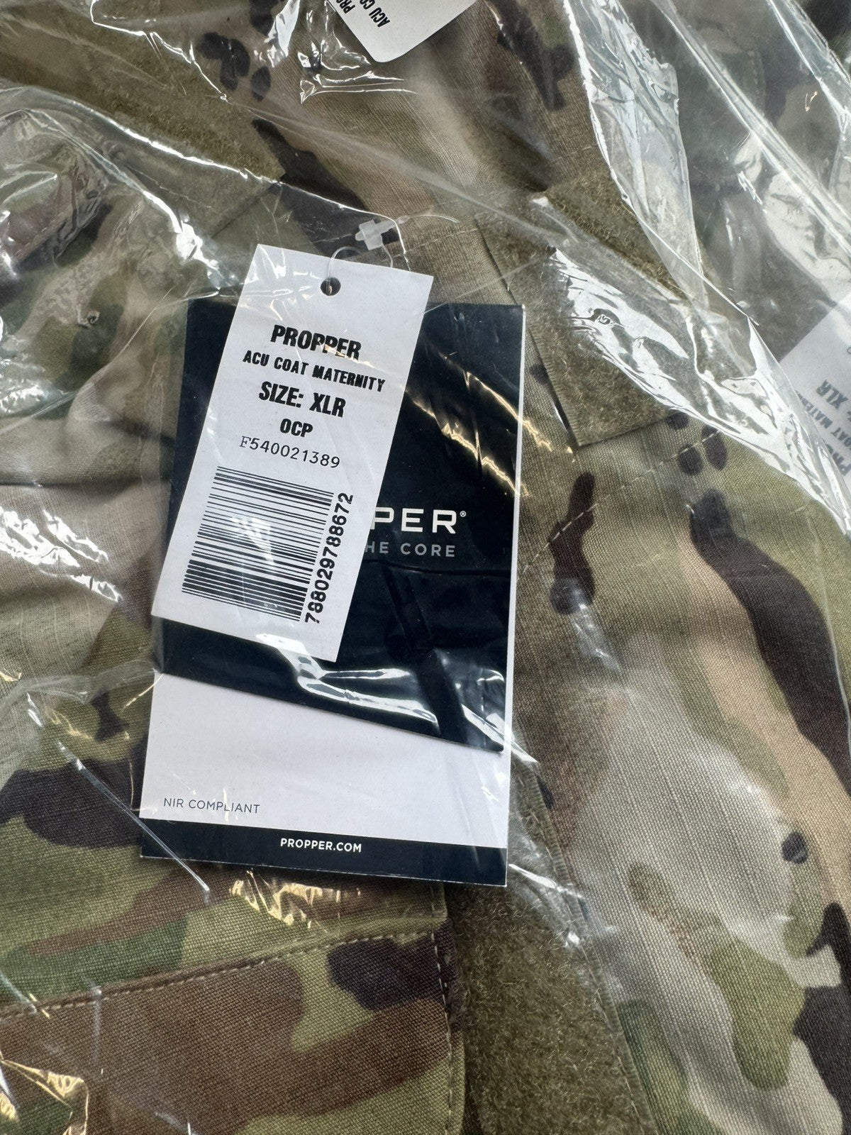 PROPPER F5400 Womens ACU Coat Maternity Sz XLR X-Large Regular OCP Multicam New