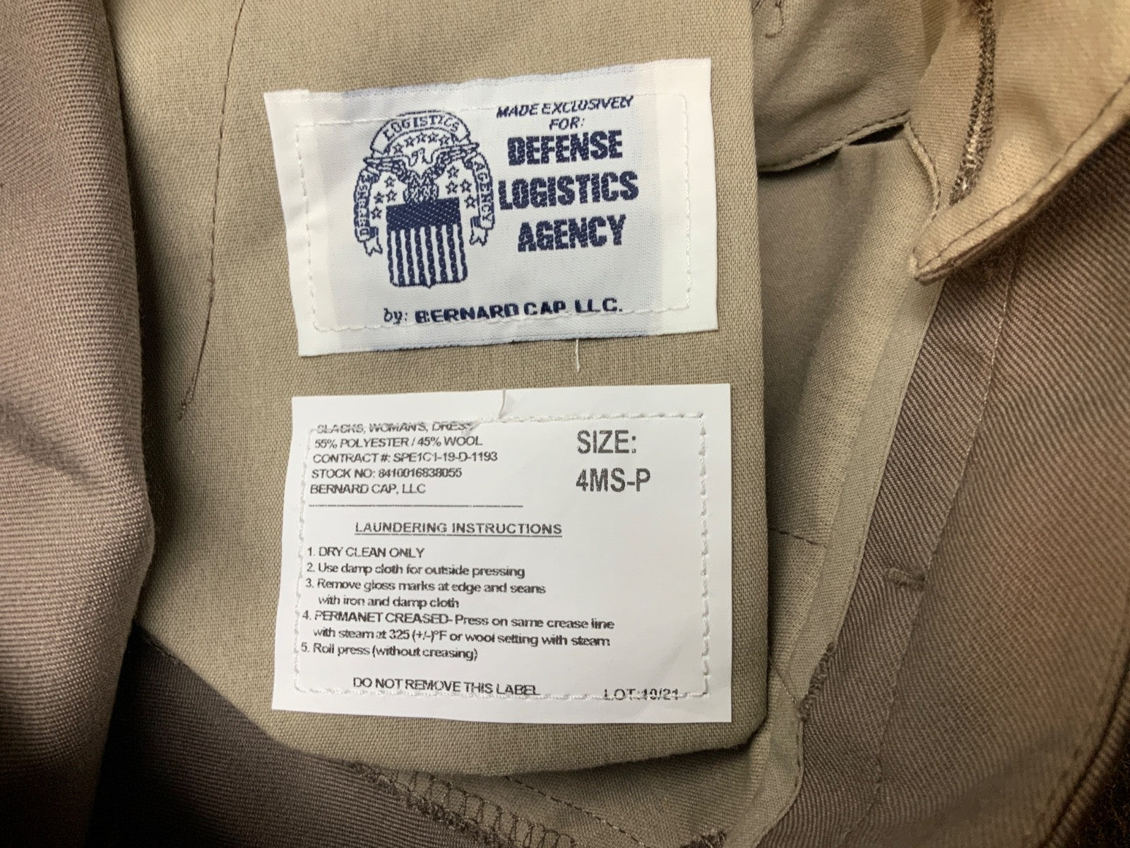 Army AGSU Female Slacks Pants Women's Heritage Taupe Uniform Slacks. New 4MS-P