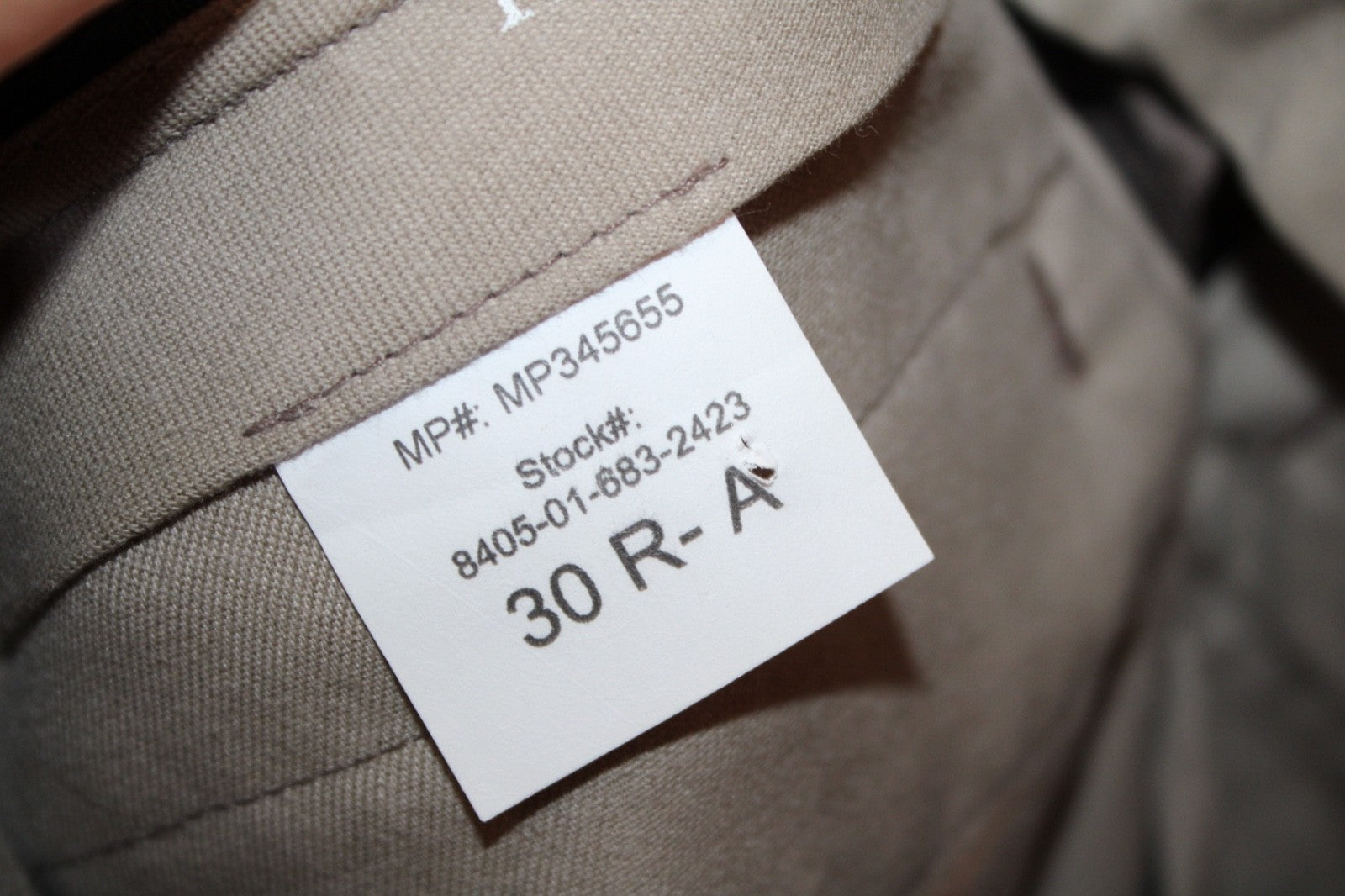 US Army AGSU Dress Trousers Heritage Taupe 30R-A NWT Military Uniform Pants