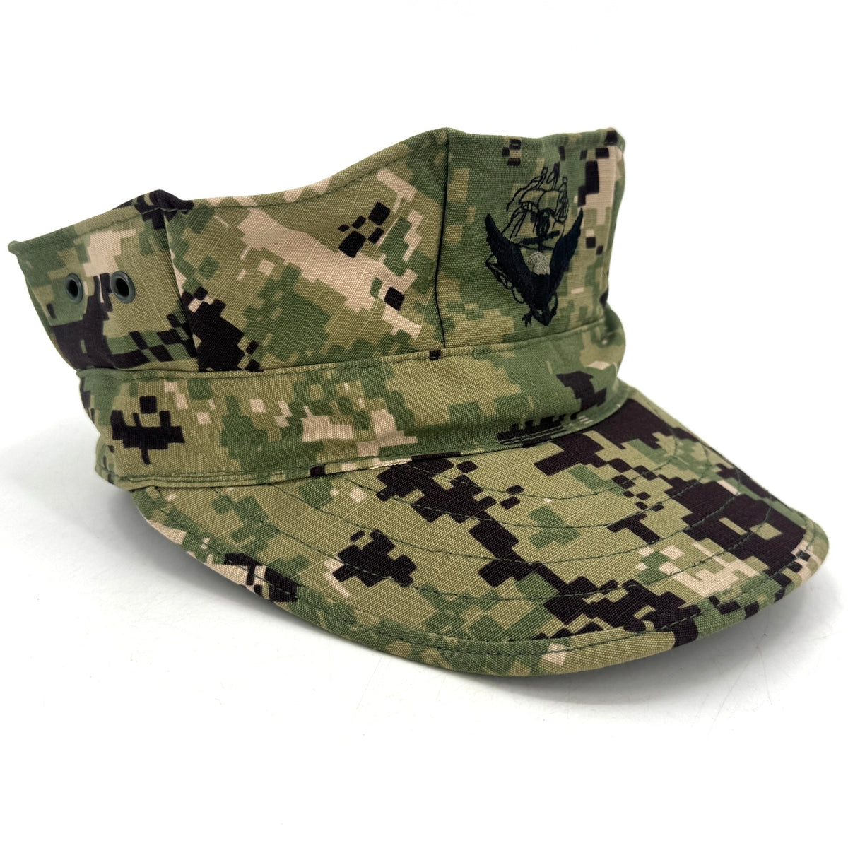US Navy NWU Type III AOR2 Woodland Camo Hat Utility 8 Point Cap Cover ACE 6-3/8