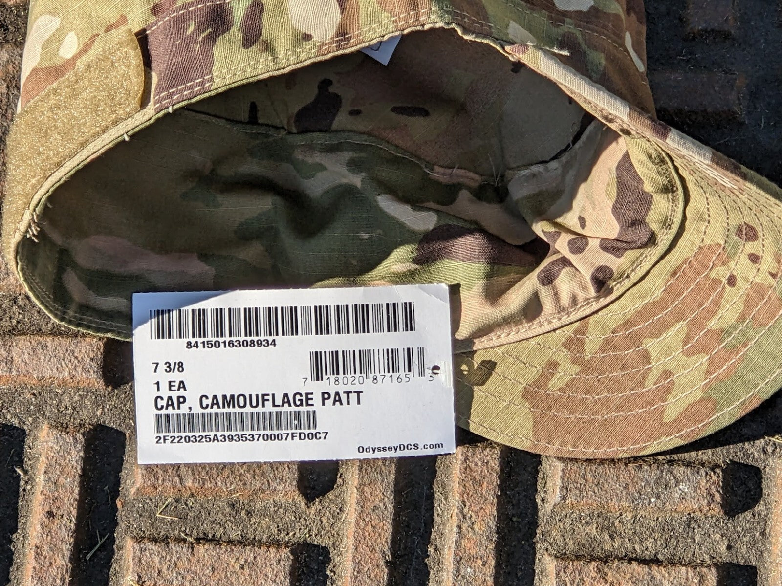 OCP  7 3/8 US Army Military Multicam Camouflage USGI Patrol Cap Hat 2 Tabs SEKRI