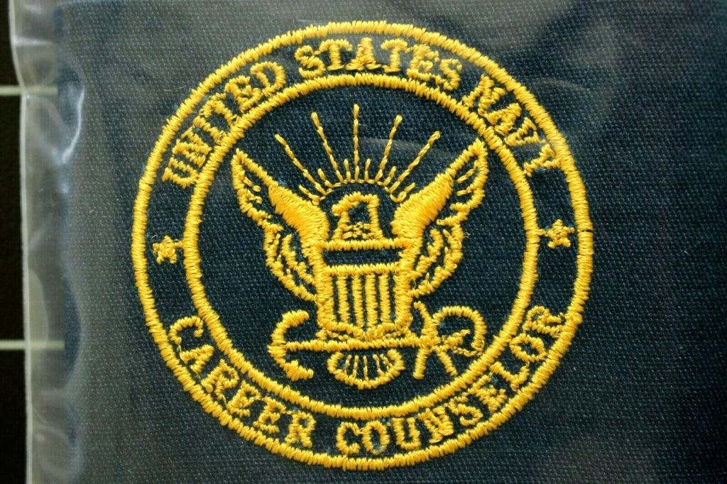 USN US NAVY BLUE COVERALL UNIFORM CAREER COUNSELOR SPECIALTY BADGE INSIGNIA TAPE
