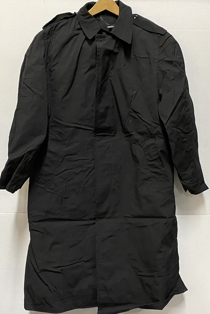 GI Black All Weather Coat Army Trench Coat With Removable Liner Size 36R