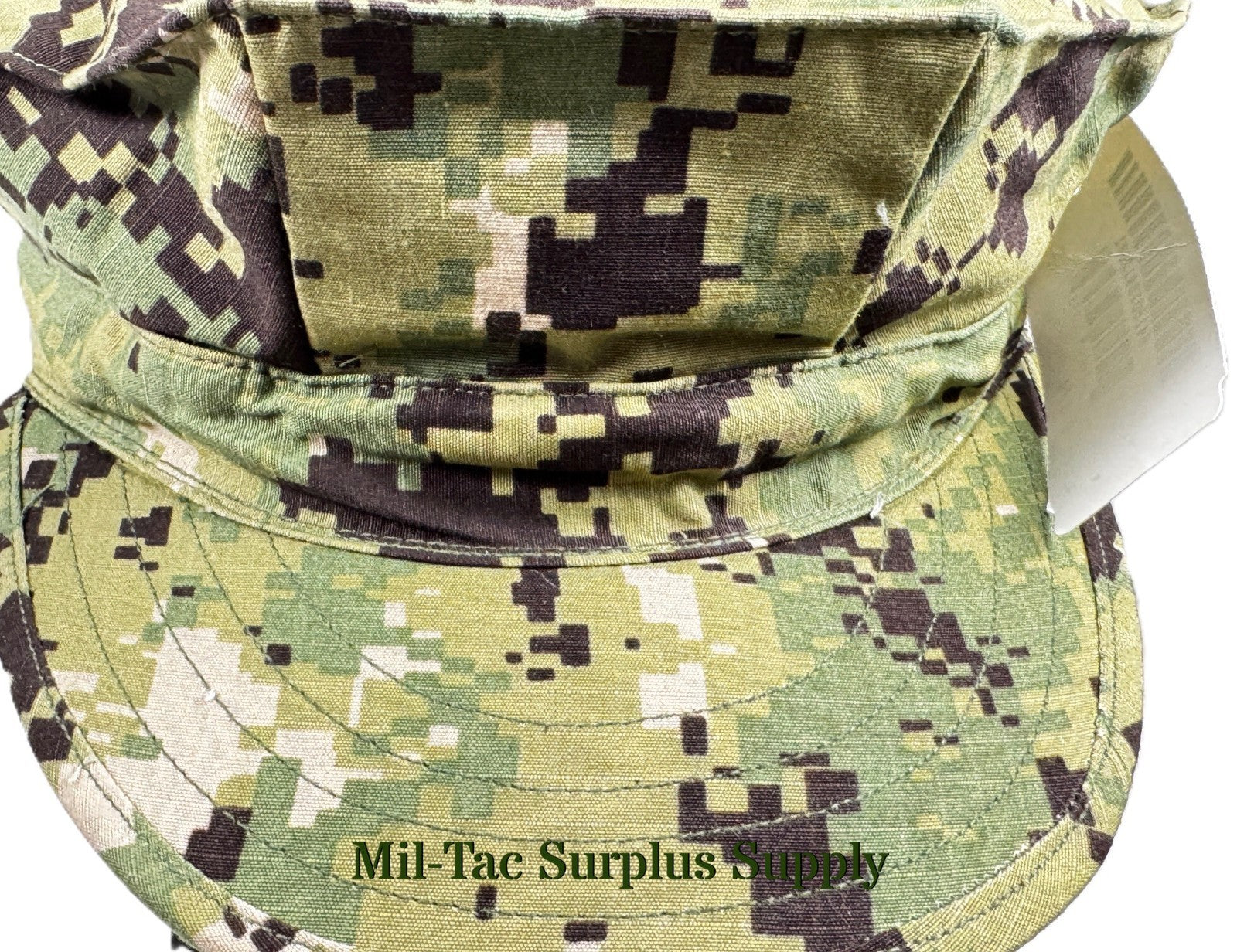 US NAVY 8-POINT UTILITY CAP  NWU TYPE III  DIGITAL WOODLAND  CAMO, SIZE 8 1/4