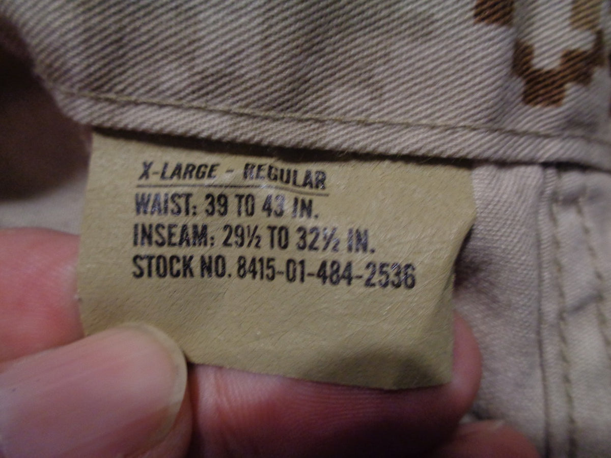 USMC MARPAT PANT DESERT TAN MCCUU X LARGE REGULAR  NWT  XLR  RARE